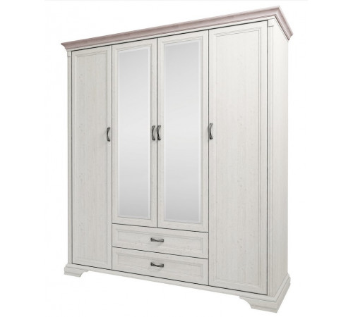 Четырехстворчатый шкаф для одежды с зеркалом Монако 4D2S