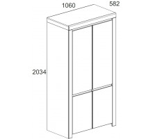 Двухстворчатый шкаф для одежды Таурус 2DG