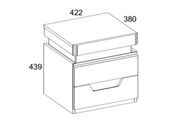 Прикроватная тумба Torino 2S