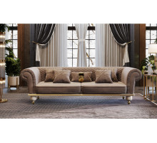 Диван Прадо (велюр серо-бежевый)