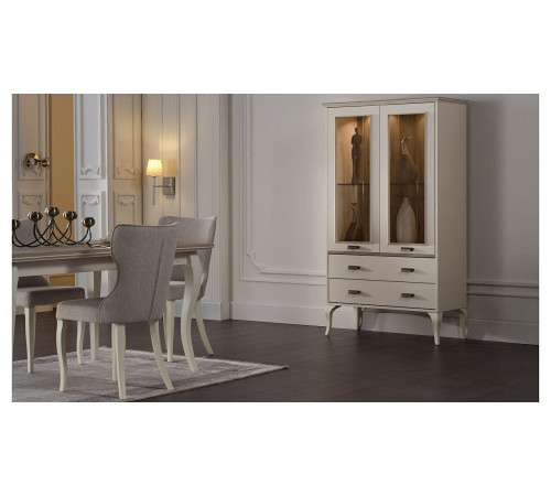 Двустворчатый шкаф витрина для посуды Andera (Андера) andr-13