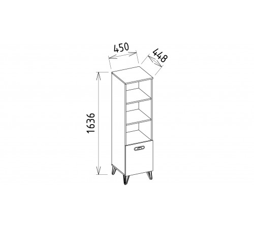 Шкаф-стеллаж Менти (Menty) MENTY-32