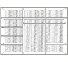 Шестистворчатый для одежды шкаф Катя (беж)