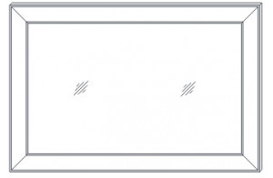 Зеркало навесное в спальню Сиена (Бодега белый)