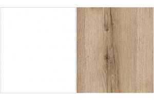 Шкаф комбинированный 400 Вега Скандинавия (глянец, белый + дуб каньон)