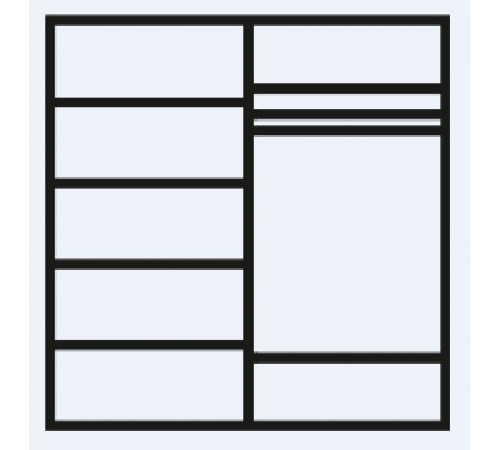 Четырехстворчатый шкаф для одежды Амели АМШ2/4 (дуб)