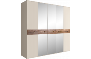 Пятистворчатый шкаф для одежды с зеркалами Богемия Вуд (Bogemia Wood) БМШ1/5 (Wo)