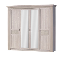 Шкаф четырехдверный с зеркалами Лючия 203 светлый