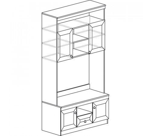 Стенка для гостиной Инна 610 светлая